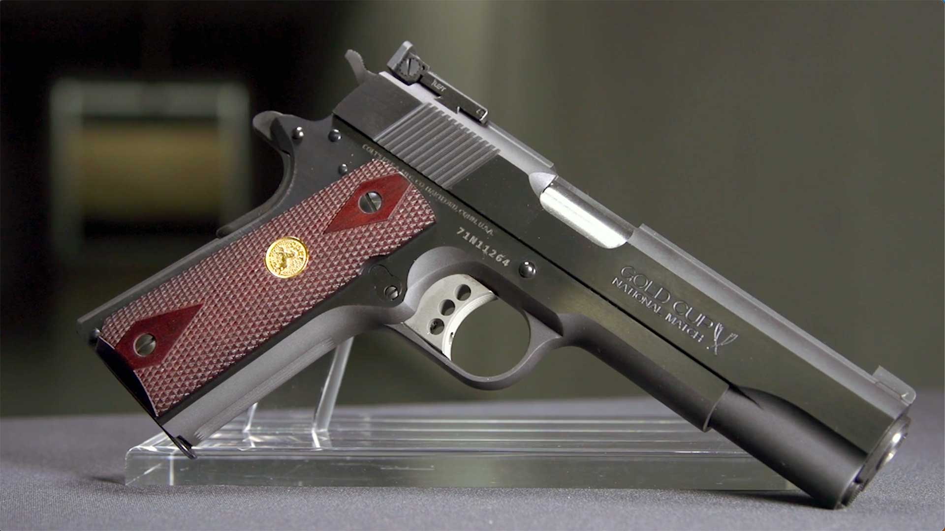 Right side of the Colt Gold Cup National Match M1911.