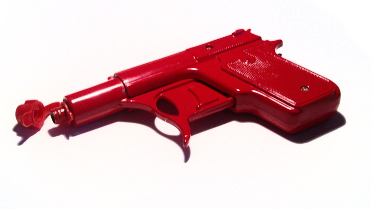 red color gun pistol handgun