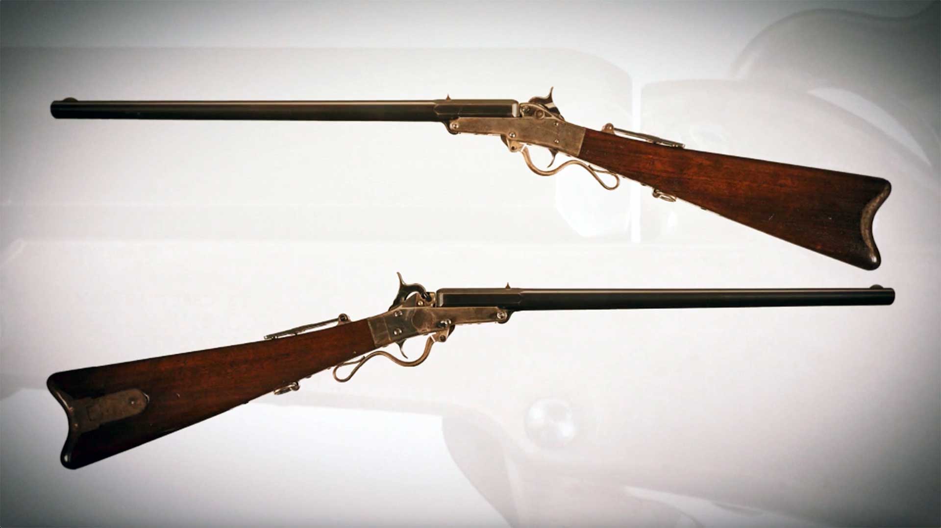 Left and right sides of a First Model Maynard cavalry carbine.