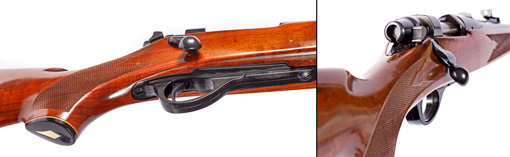 Remington Model 660 features comparison two images bolt-action rifle wood stock