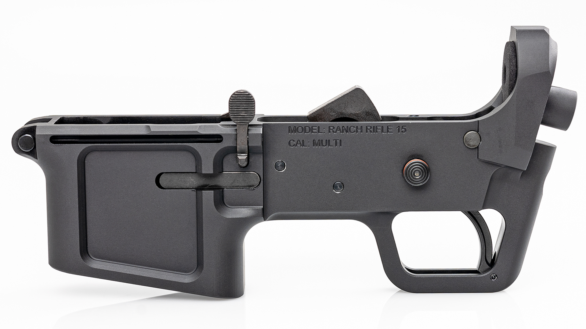 Left side of the FM Products Ranch Rifle lower receiver.