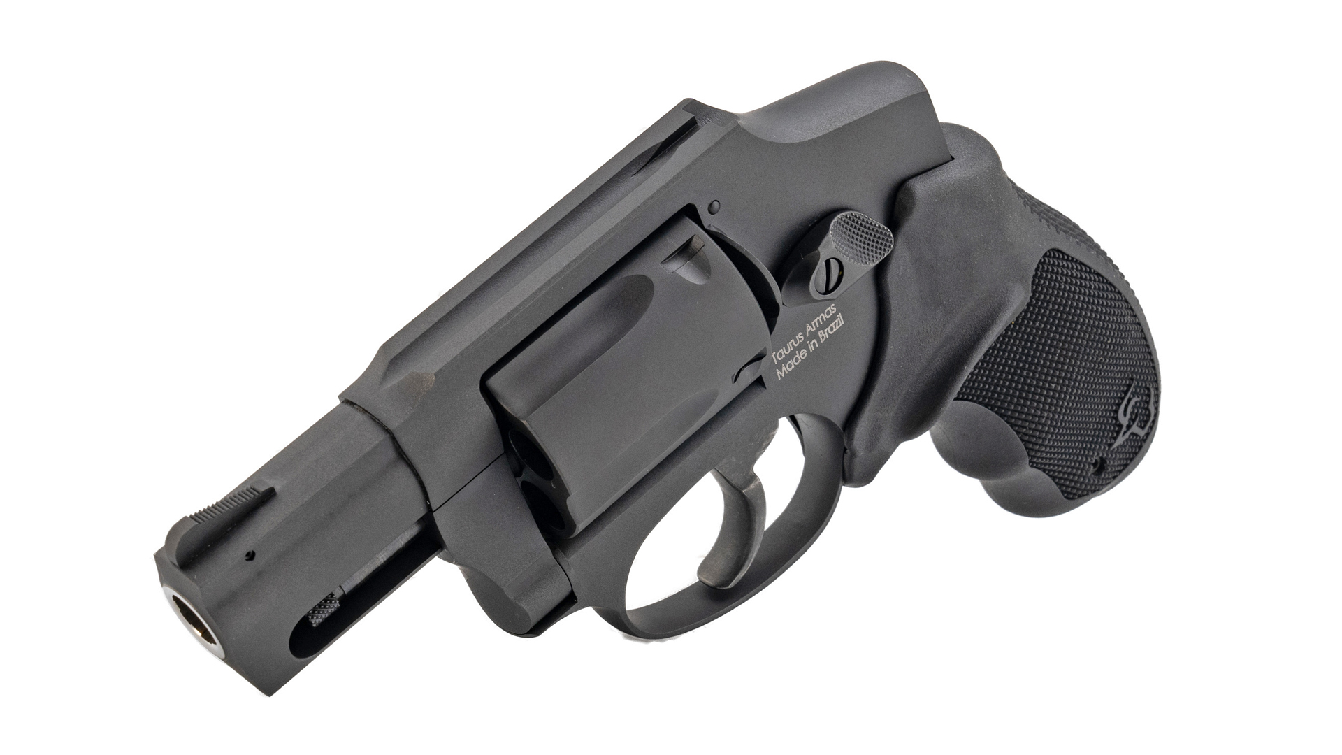 Top view of the all-black Taurus 850 with a 2-inch barrel.