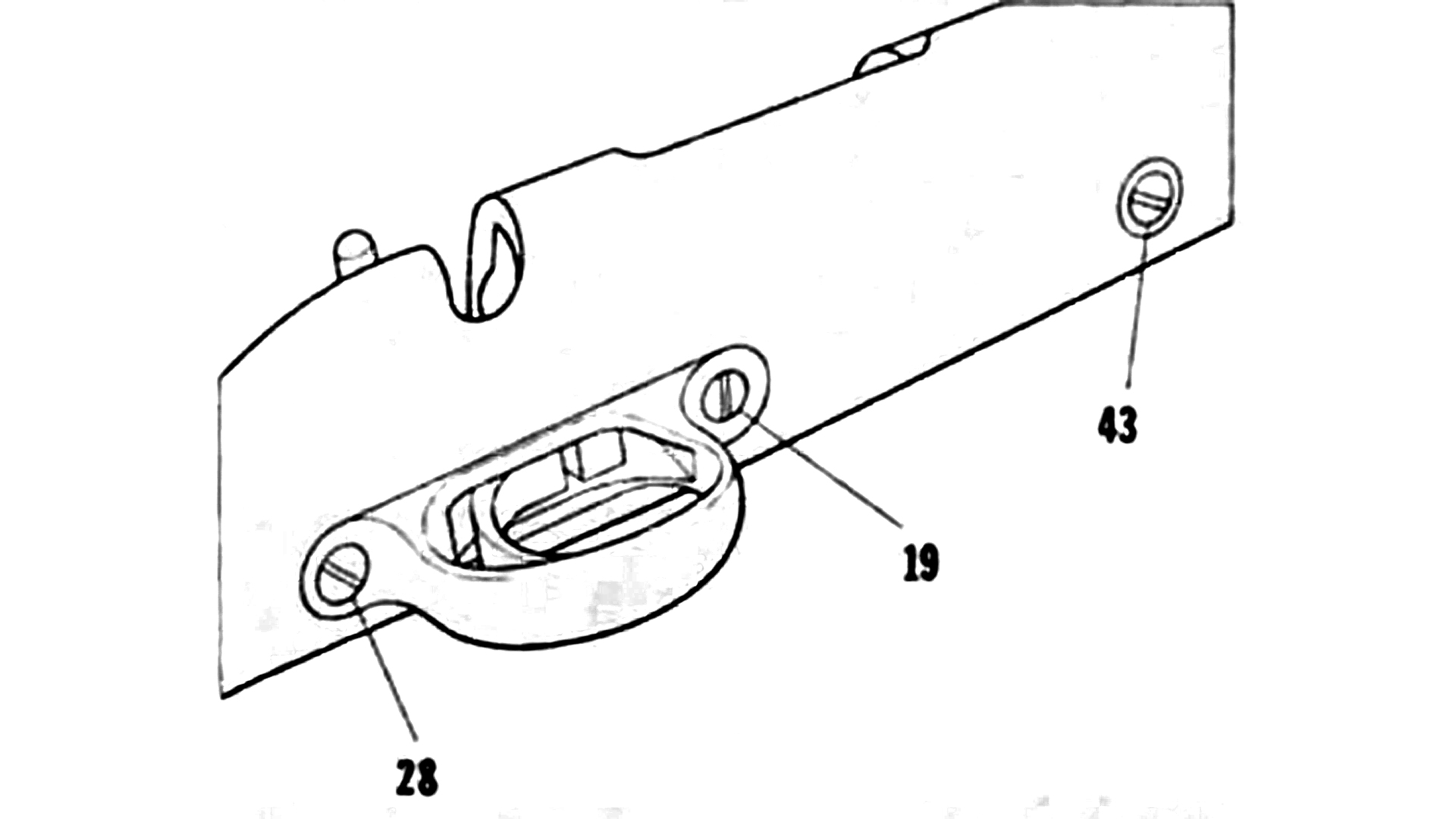 Remington Model 700 stock gun underside trigger guard screws part numbers 28 19 43