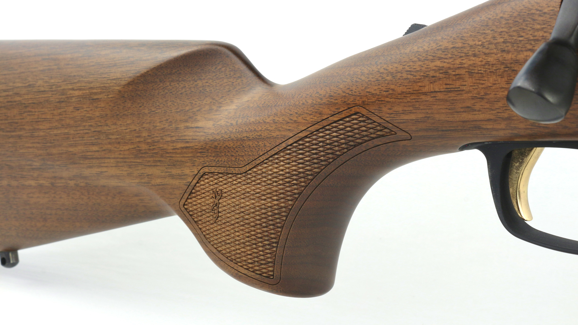 Browning X-Bolt 2 Hunter wood stock checkering panel at wrist