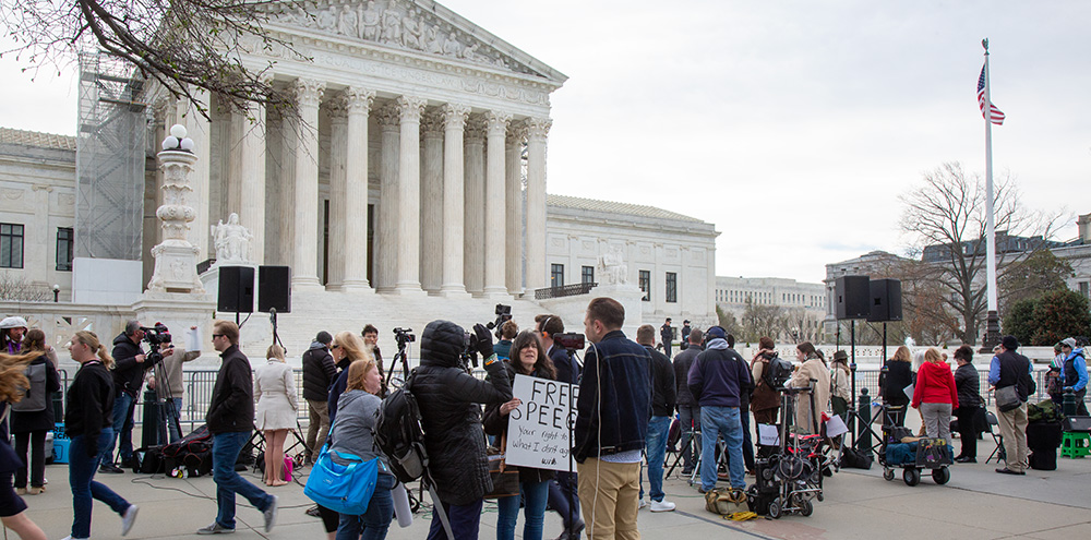 protestors at supreme court