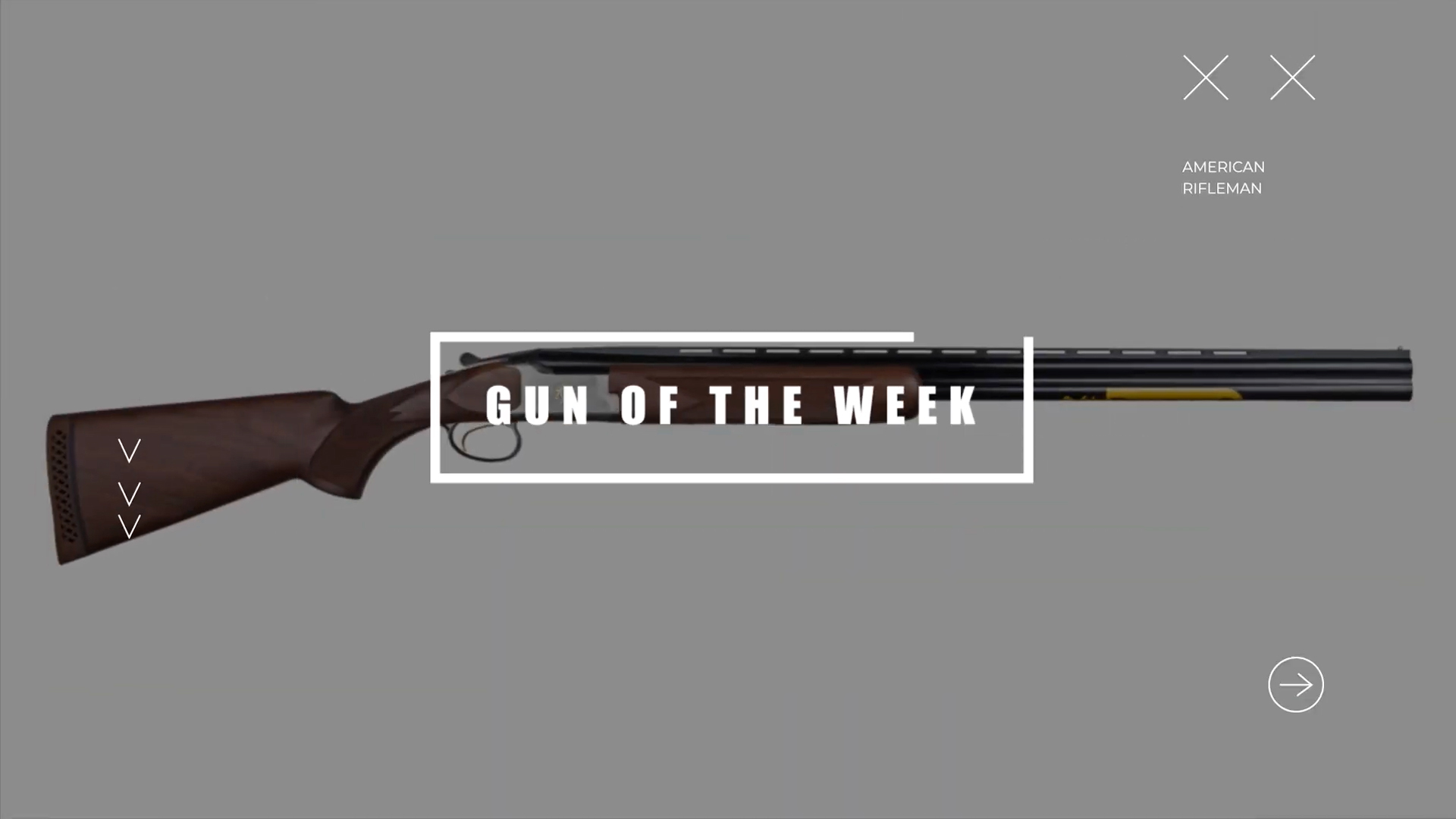 GUN OF THE WEEK text box overlay Browning Citori over-under shotgun background