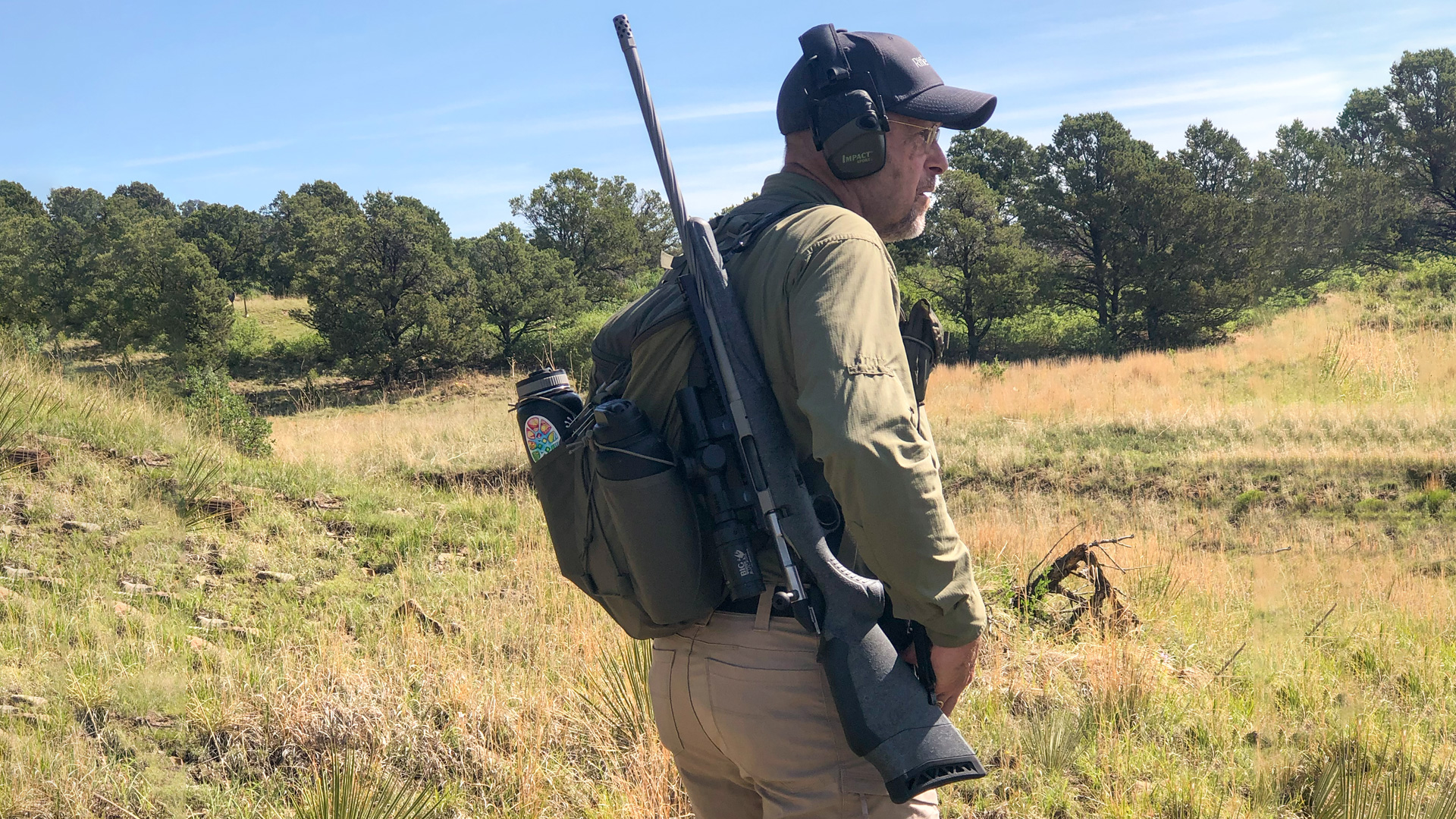 Author with Rifle in the field