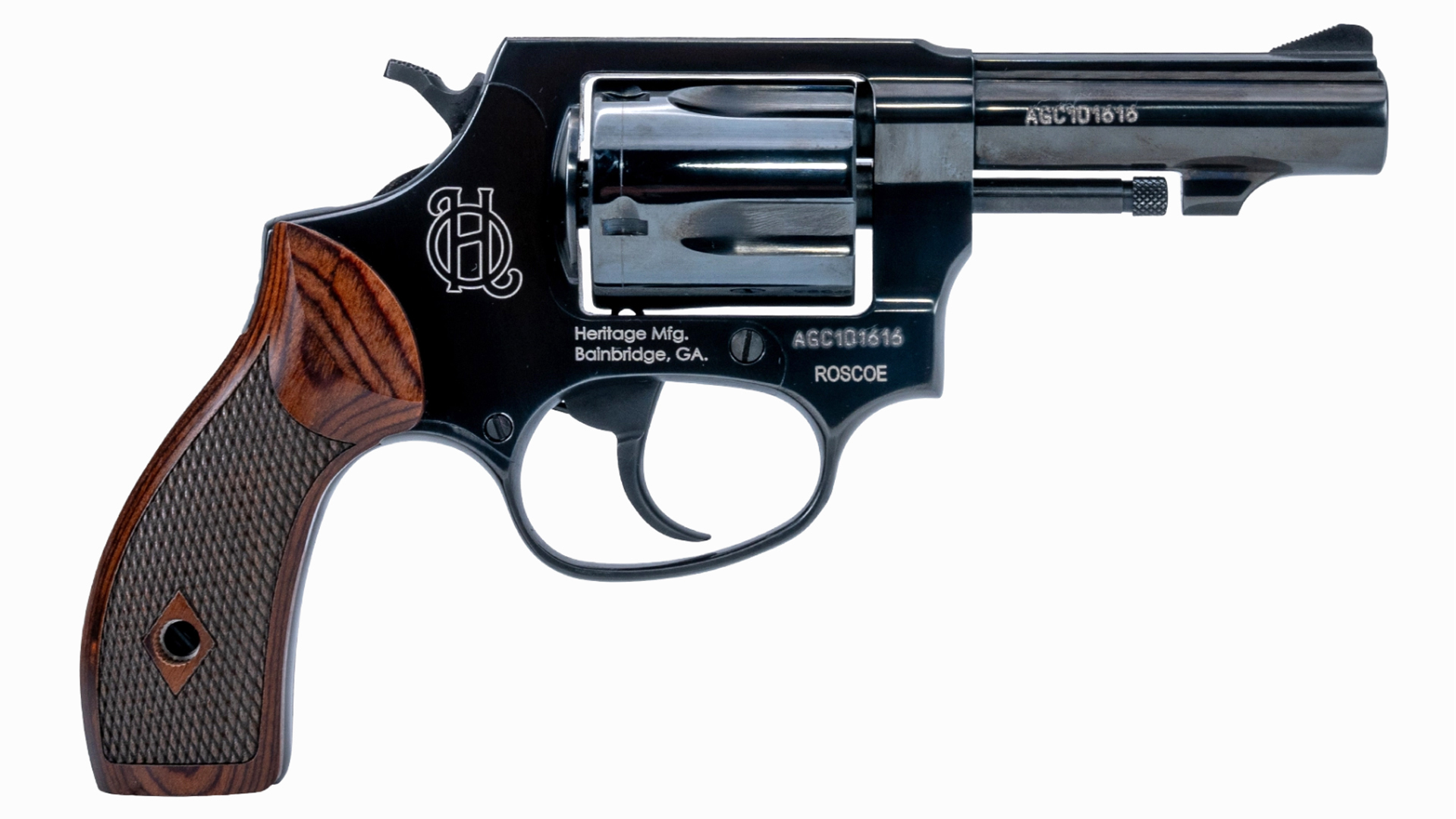 Right side profile of the Heritage Mfg. Roscoe revolver.