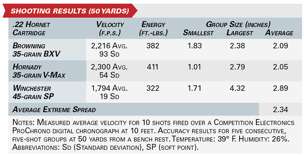 Ruger Super Redhawk .22 Hornet shooting results