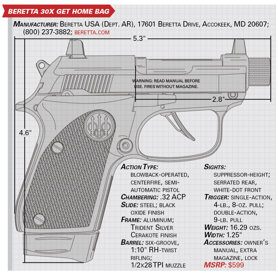 beretta 30x get home bag specs