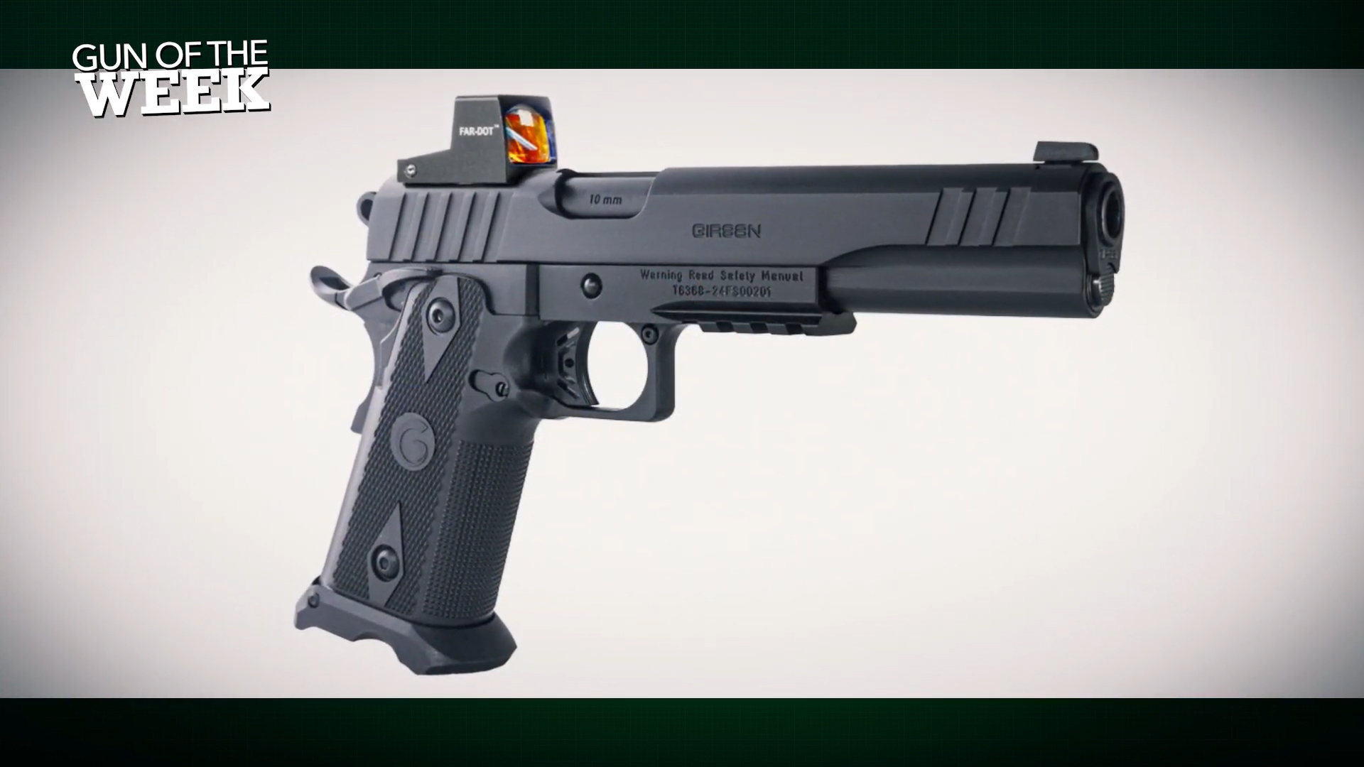 GUN OF THE WEEK text overlay EAA Girsan Witness 2311 pistol right-side view