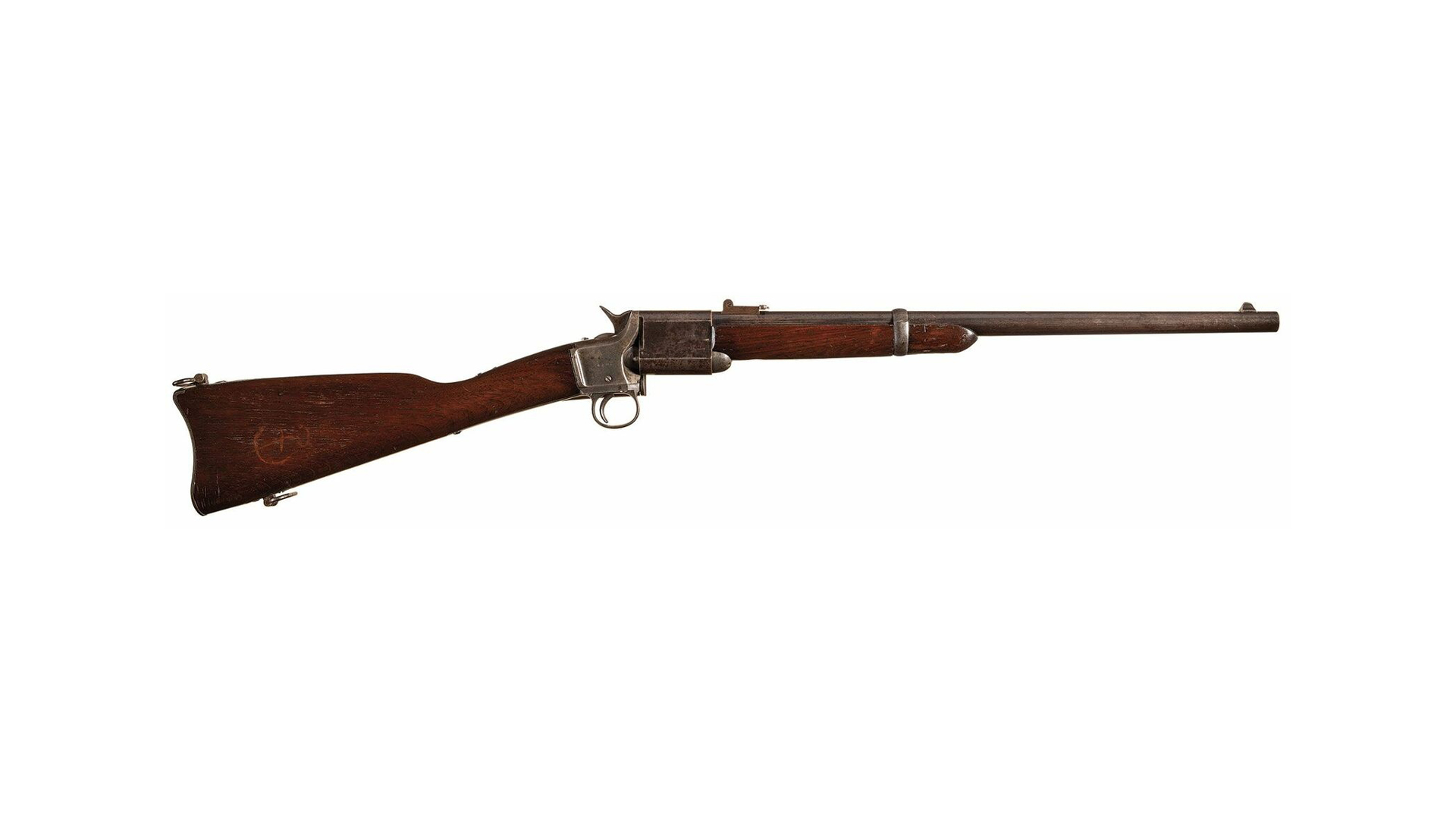 U.S. Civil War-era, "Kentucky"-marked Triplett & Scott breechloading carbine.