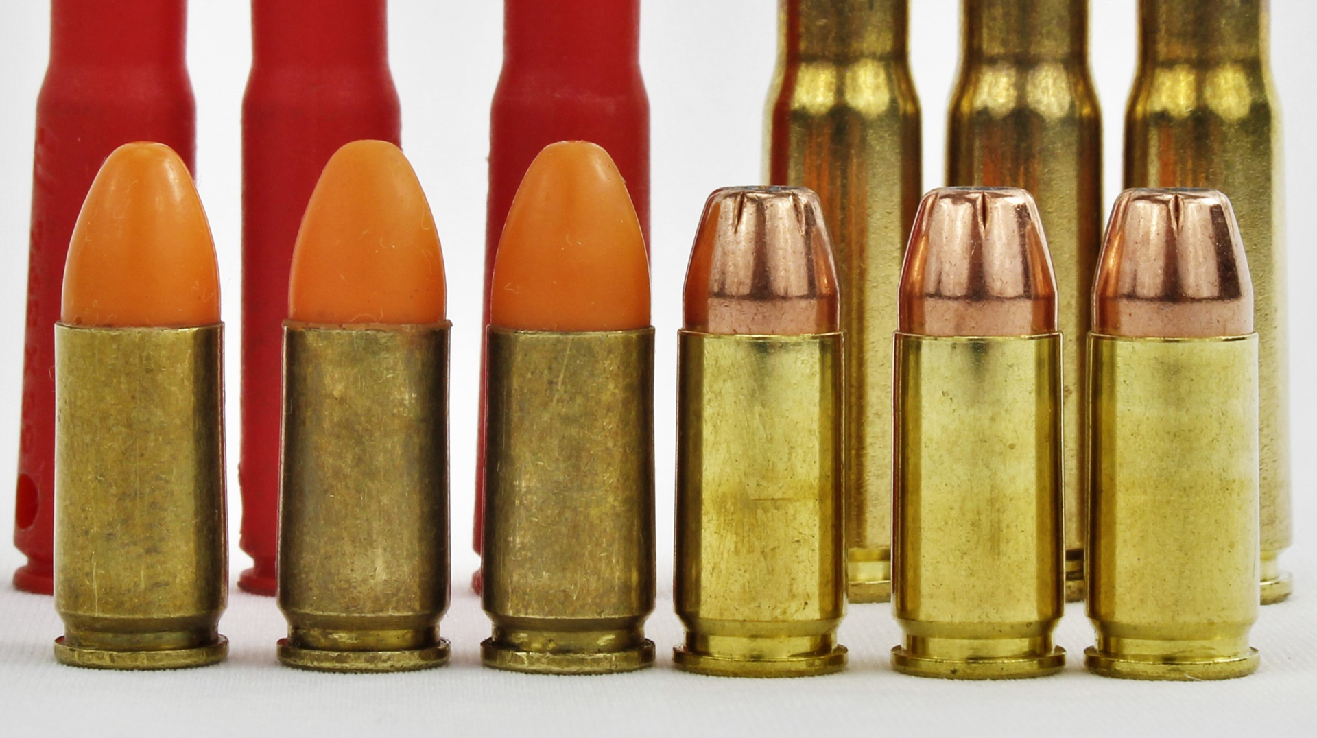Ball And Dummy drill illustration cartridges ammunition dummy rounds safety brass ammo orange fake