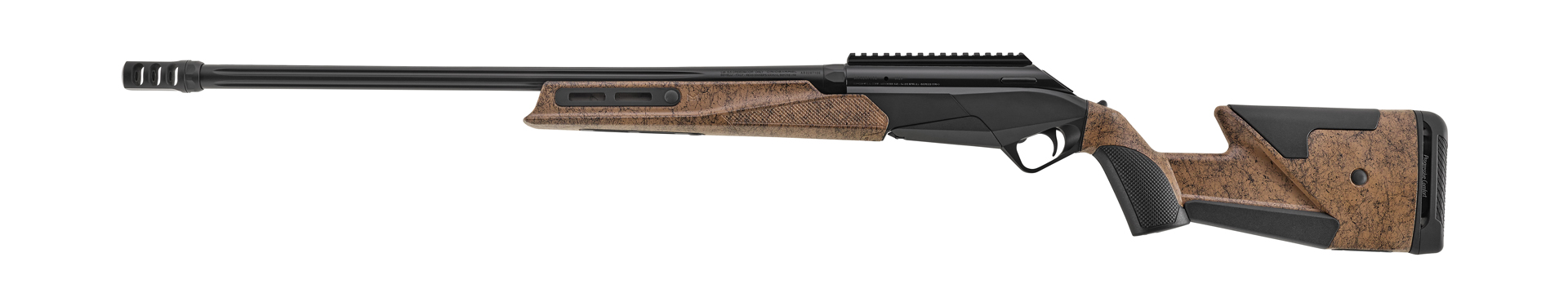 GUN OF THE WEEK: Benelli Lupo HPR bolt-action rifle left-side view brown stock black chassis recevier and barrel