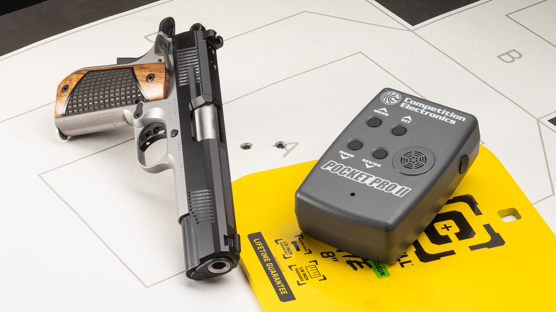 pistol with timer