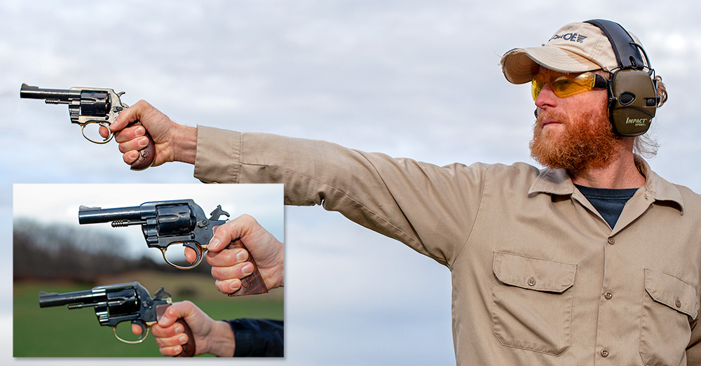 one-handed shooting position