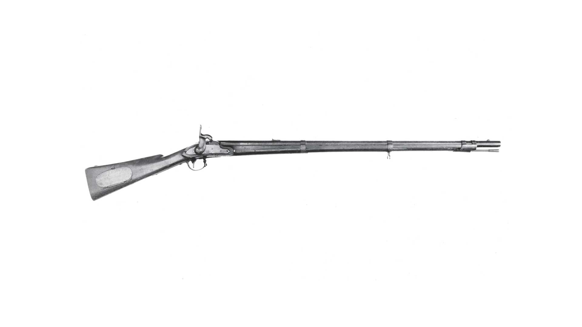 right-side view derringer gun rifle muzzleloader musket colorless image black-white photography