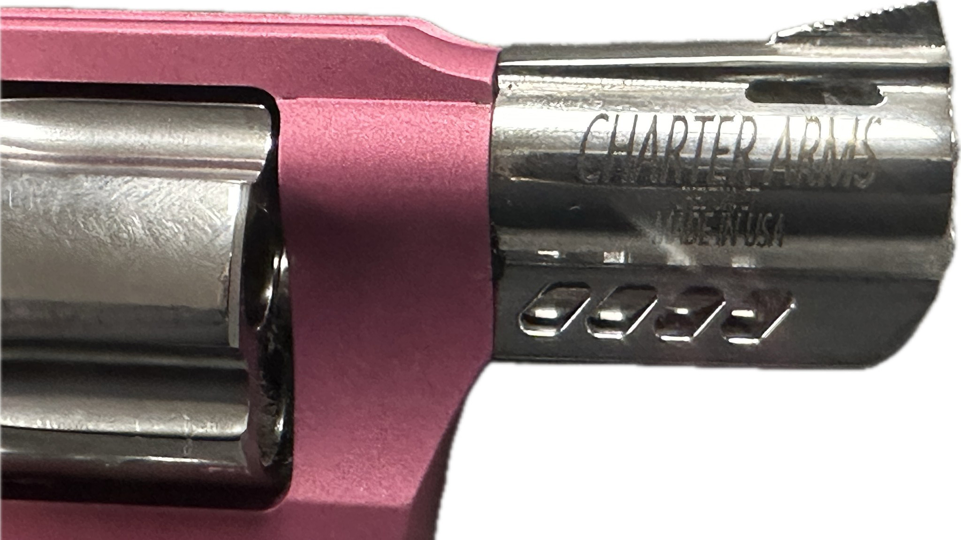 Barrel stampings on the right side of the Charter Arms Coyote revolver.