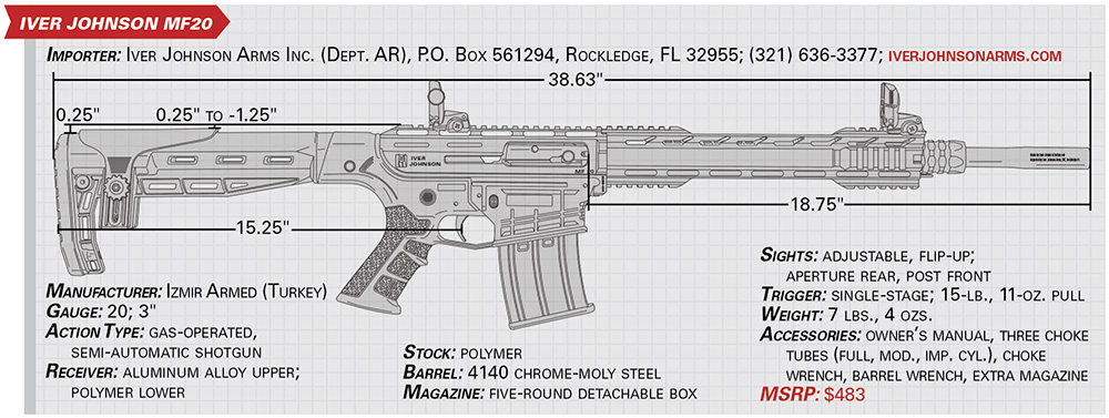 Iver Johnson MF20 specs