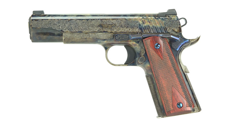 NRA Gun of the Week: Standard Mfg. 1911 Case Colored #1 Engraved Pistol ...