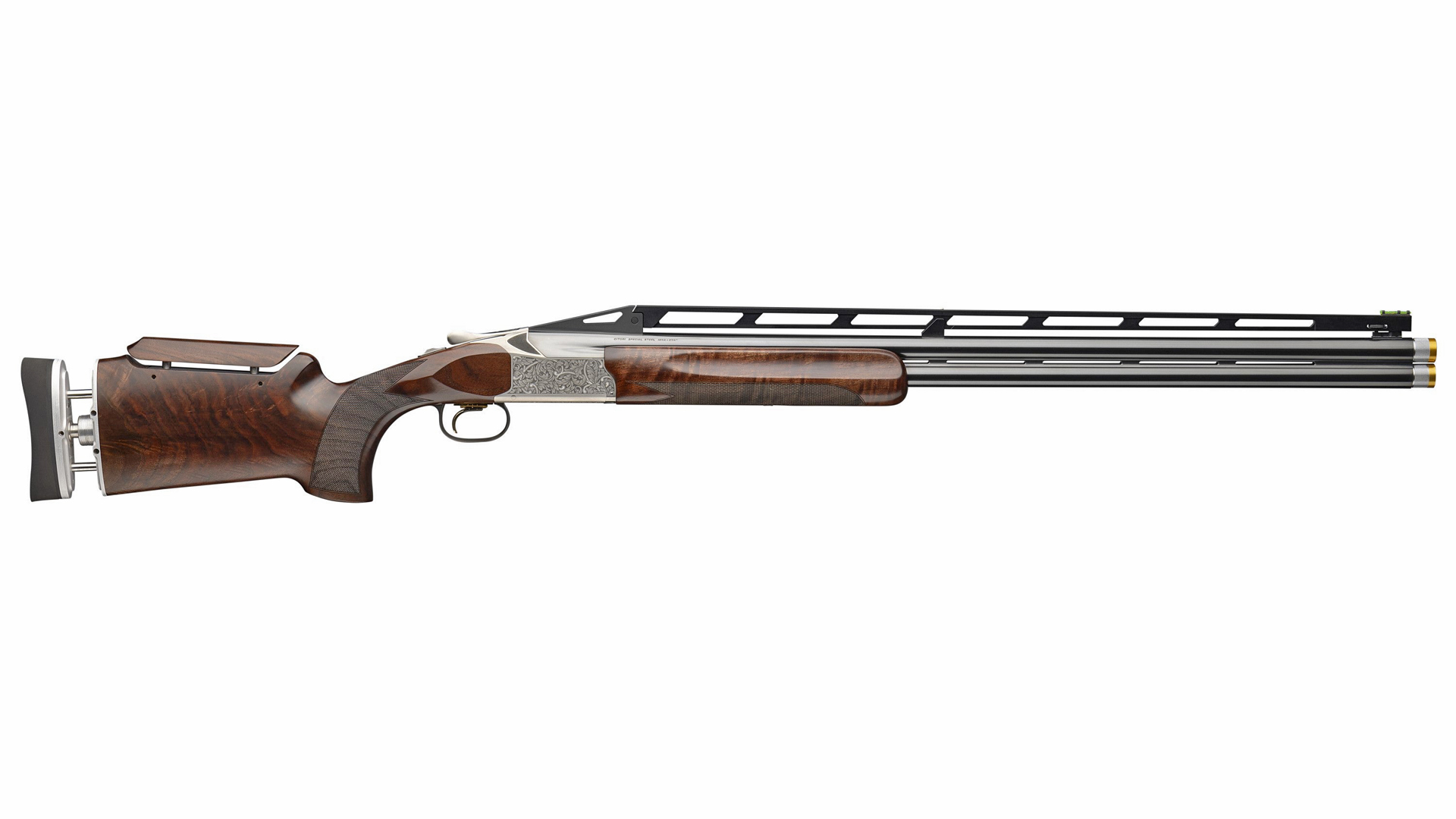 Right side of the Browning 825 Citori Trap Max shotgun.