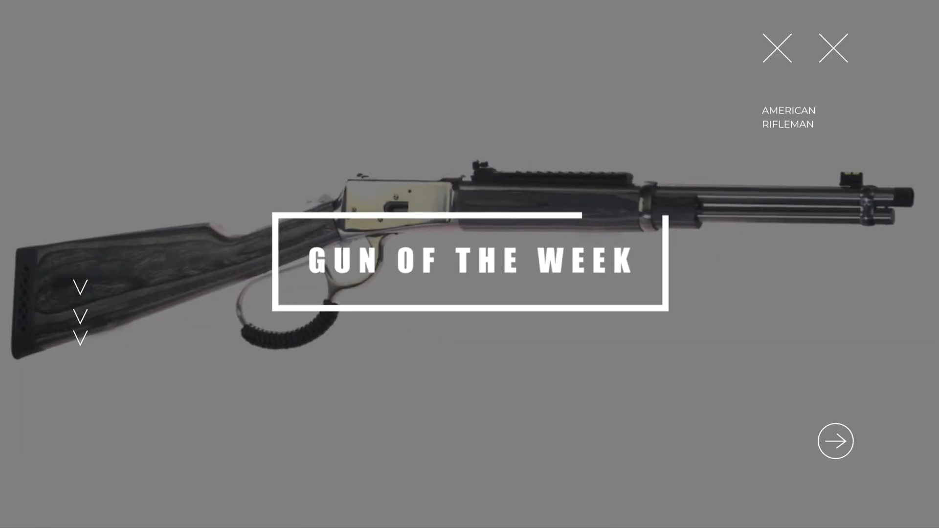 GUN OF THE WEEK text overlay Rossi R92 lever-action rifle laminate stock exclusive Davidson's