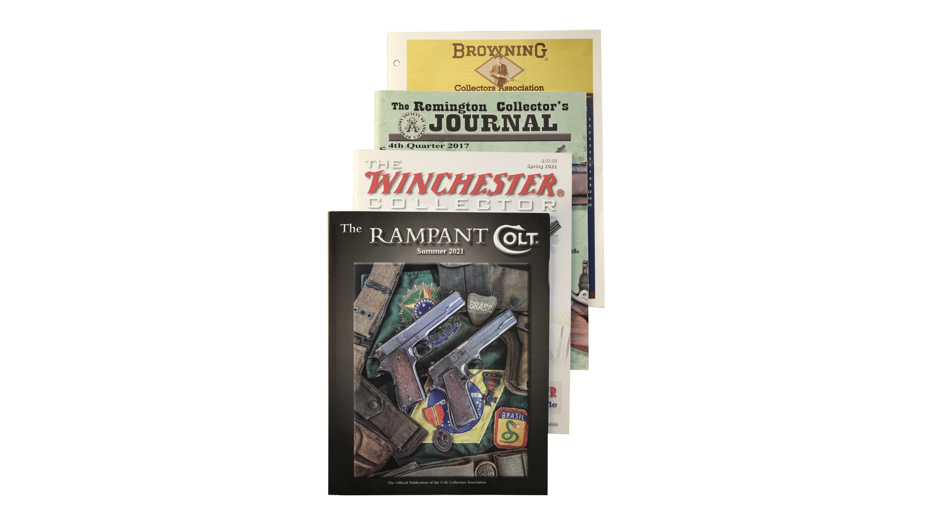 Colt Winchester Remington Browning catalogs magazines stack guns
