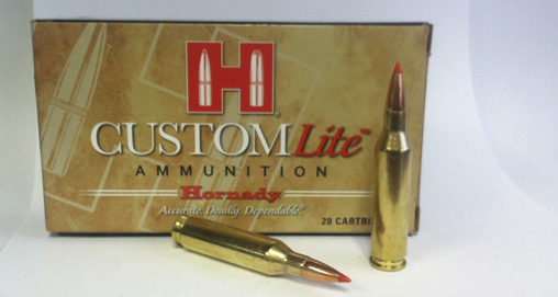 Hornady CUSTOMlite ammunition box cartridges brass rounds ammo hunting rifle