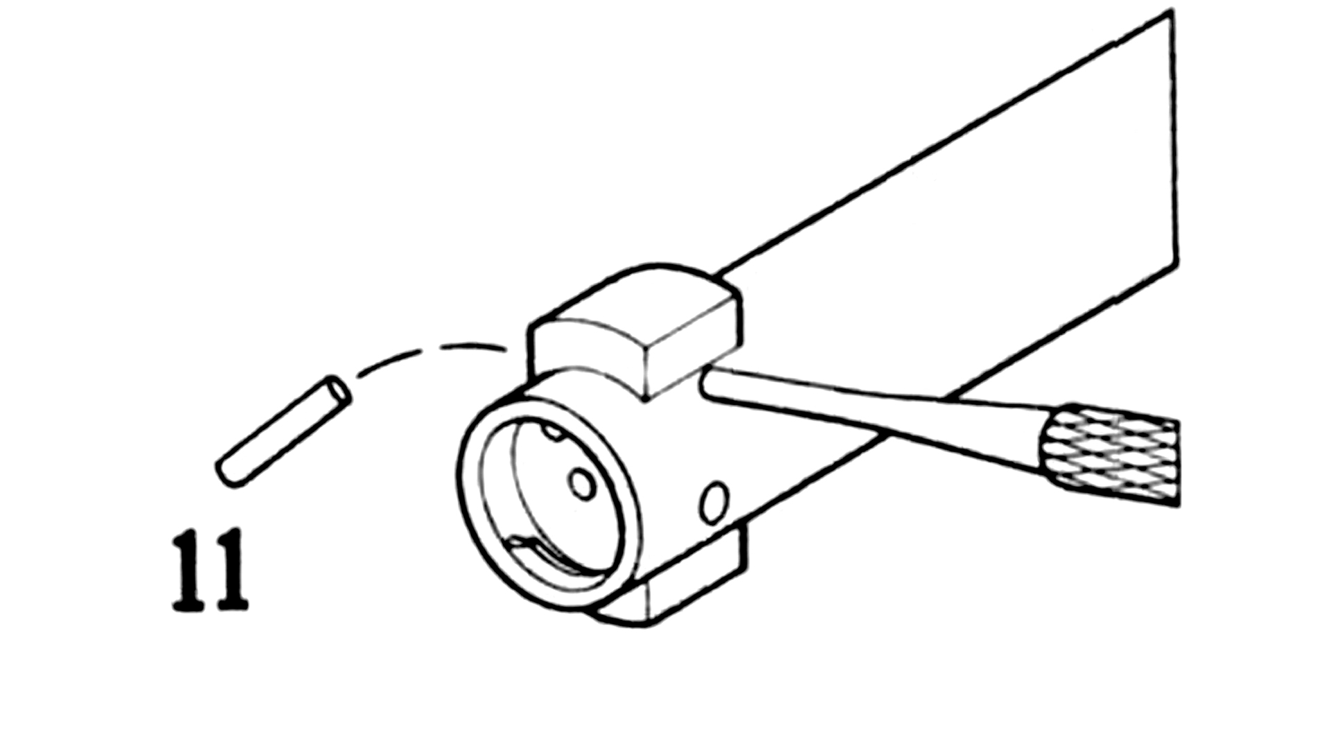 Illustration Remington 700 bolt ejector pin removal with pin punch on right number 11 bottom left