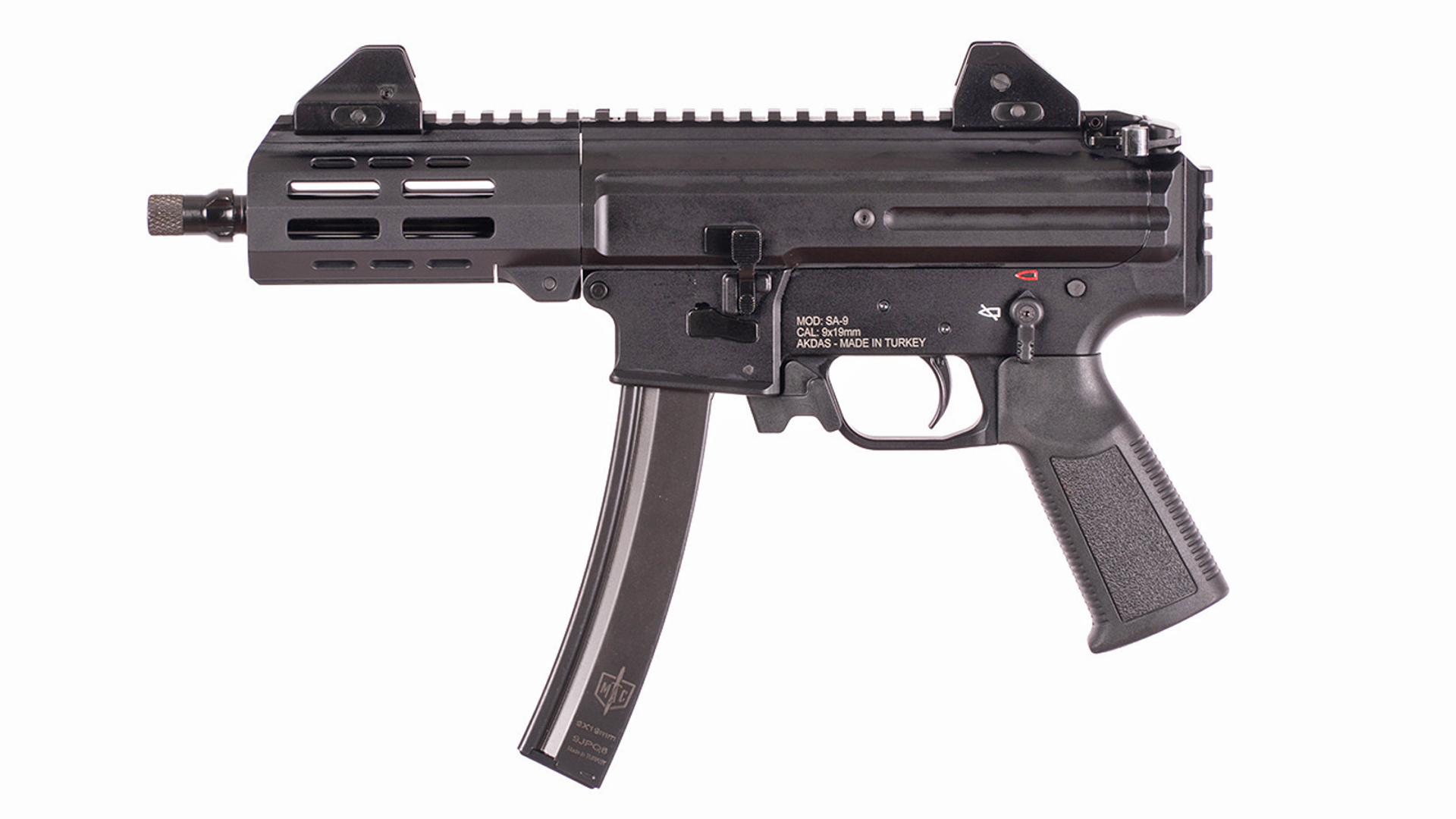 Left side of the SDS Imports MAC IX pistol.