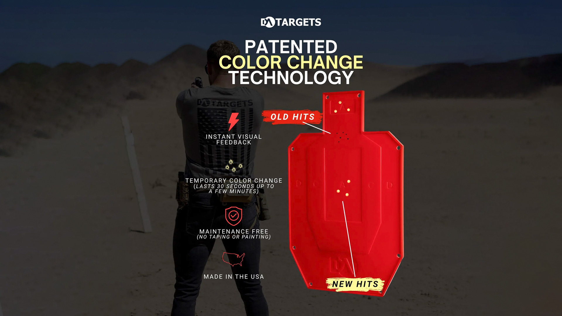 DA Targets Half-Size Silhouette Color-Changing Target