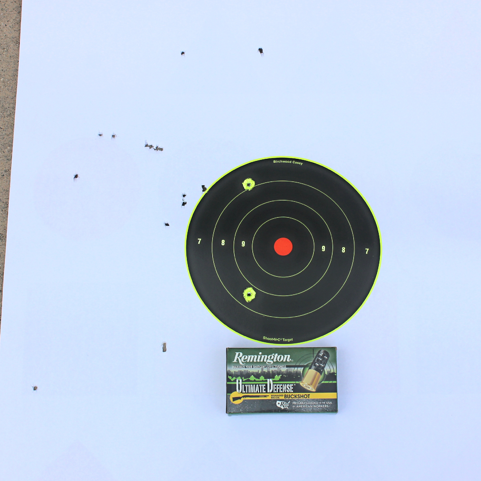 Heritage Badlander ammunition testing target bullseye white paper ammo box