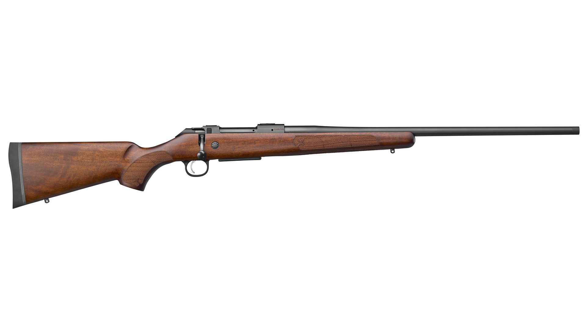 Right side of the CZ 600 American bolt-action rifle.