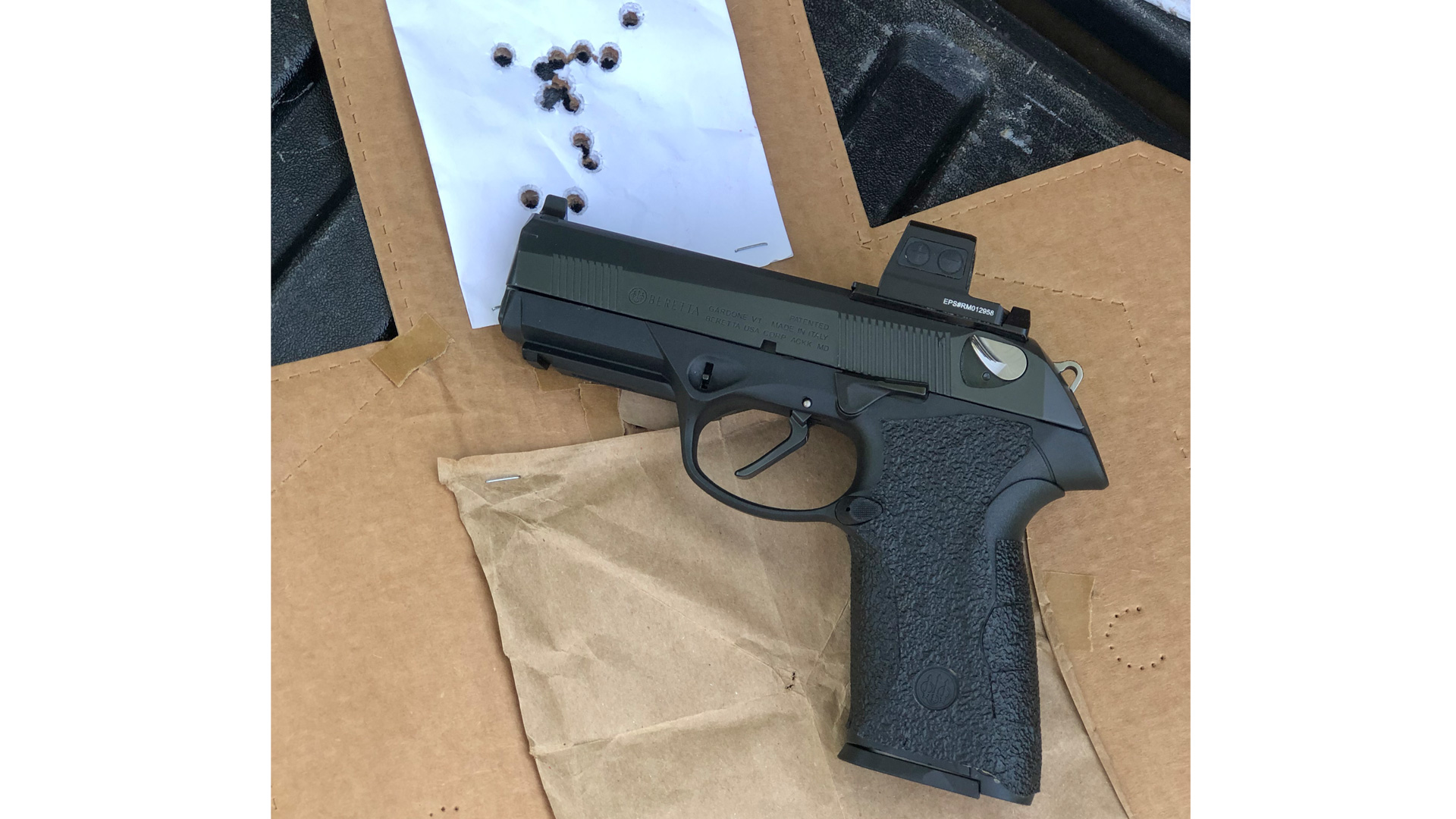 pistol with target