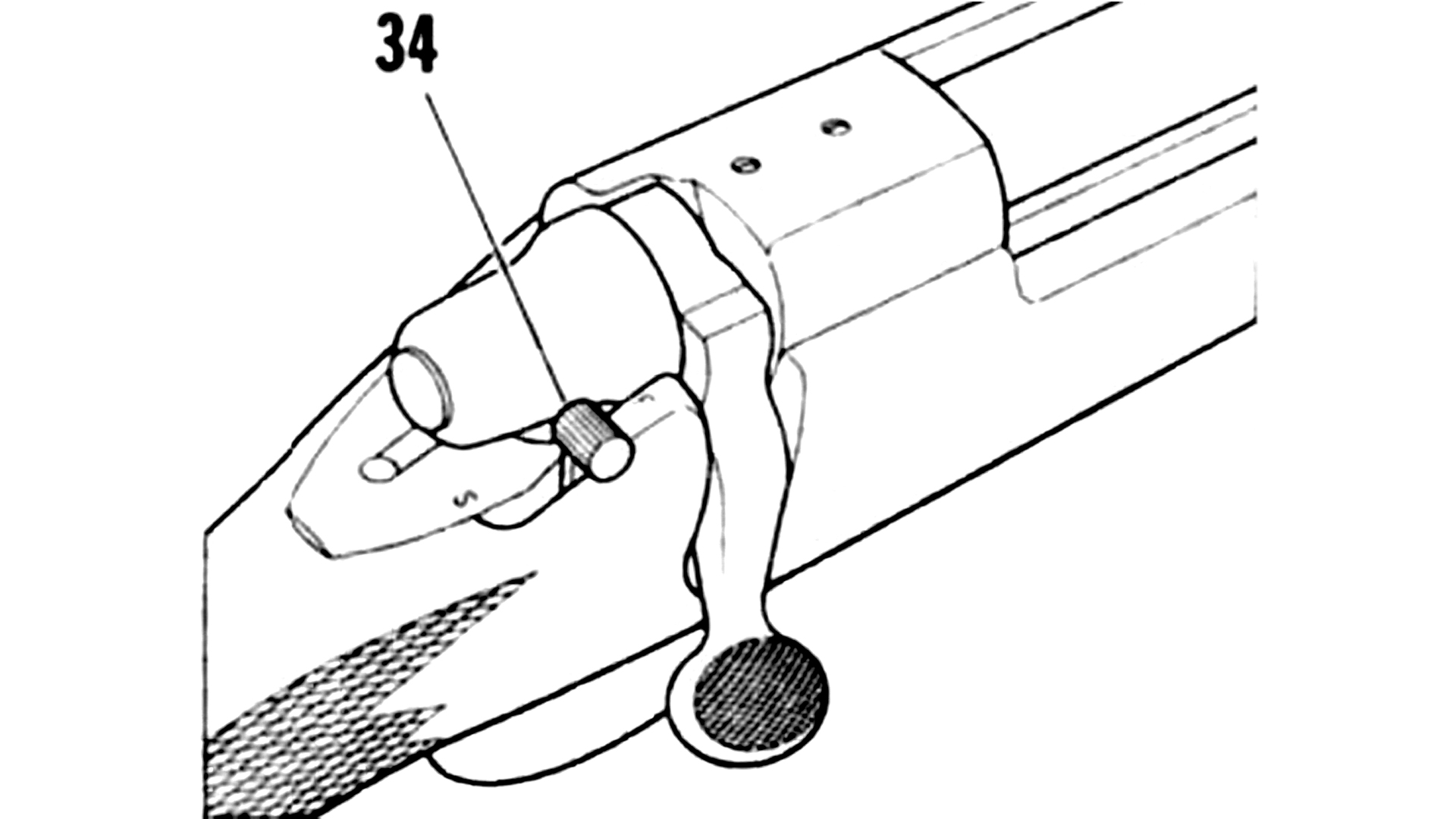 Remington Model 700 safety lever with line and number callout