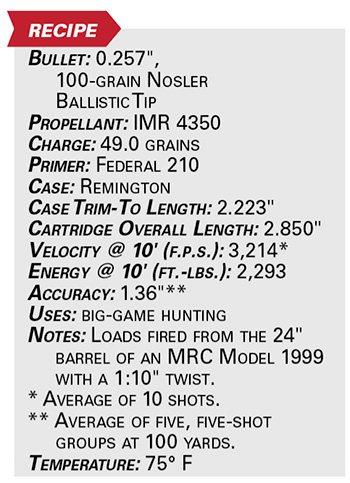 .257 Ackley Improved Load specs