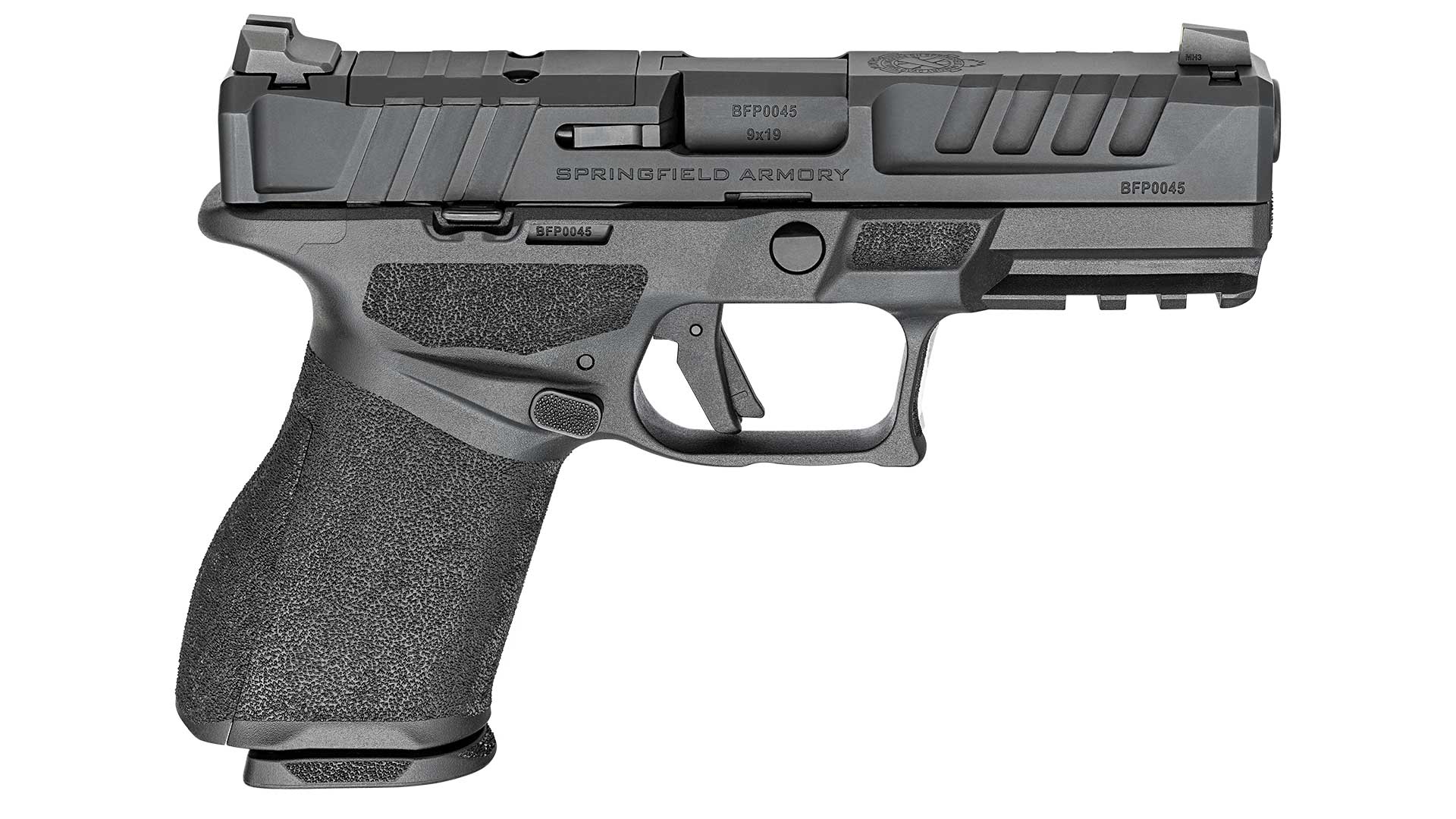 Right side of the all-black Springfield Armory Echelon 4.0C pistol.