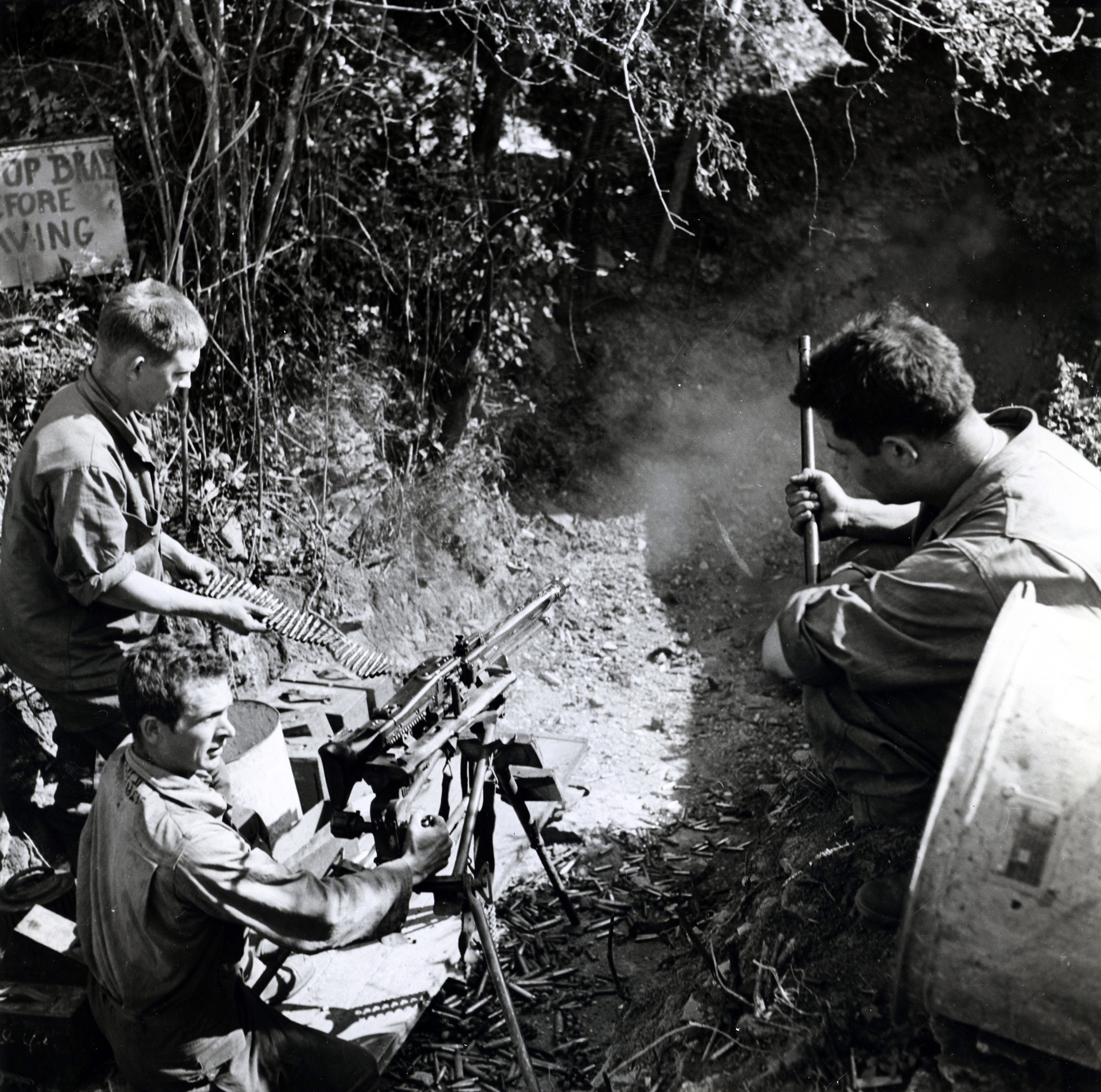 U.S. ordnance men testing an MG42 in Normandy, summer 1944. Photos courtesy of National Archives and Records Administration, NARA.