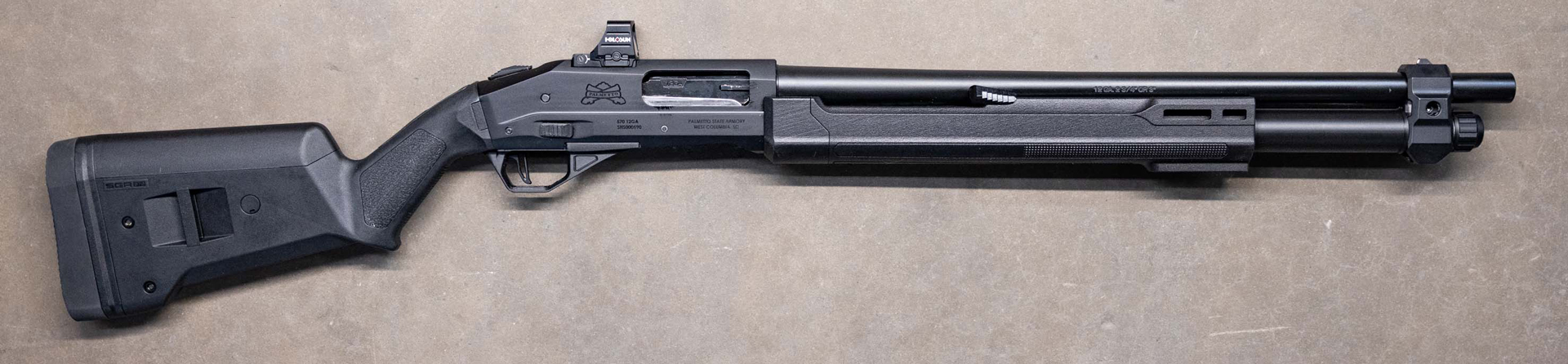 New For 2025: Palmetto State Armory 570 shotgun right-side view on concrete