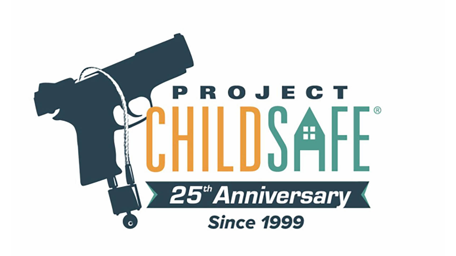 Project ChildSafe 25th Anniversary Since 1999 handgun with lock around