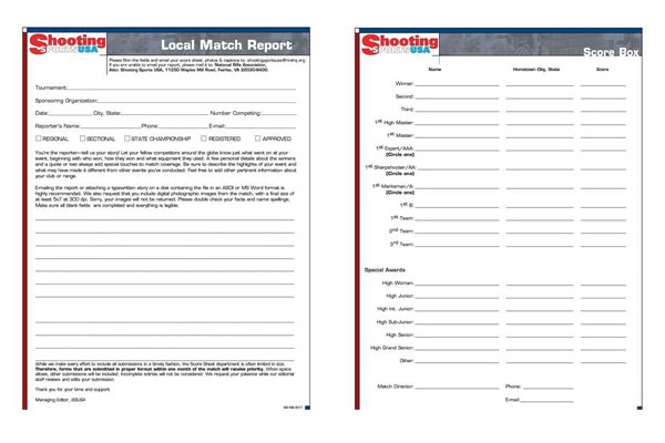 Score Sheets: A Free Way To Share Your Local Match Results