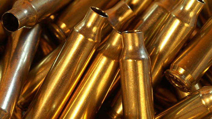 44 Mag, Spent Brass Bullet Casings, 15 pieces, Used Bullet Shells