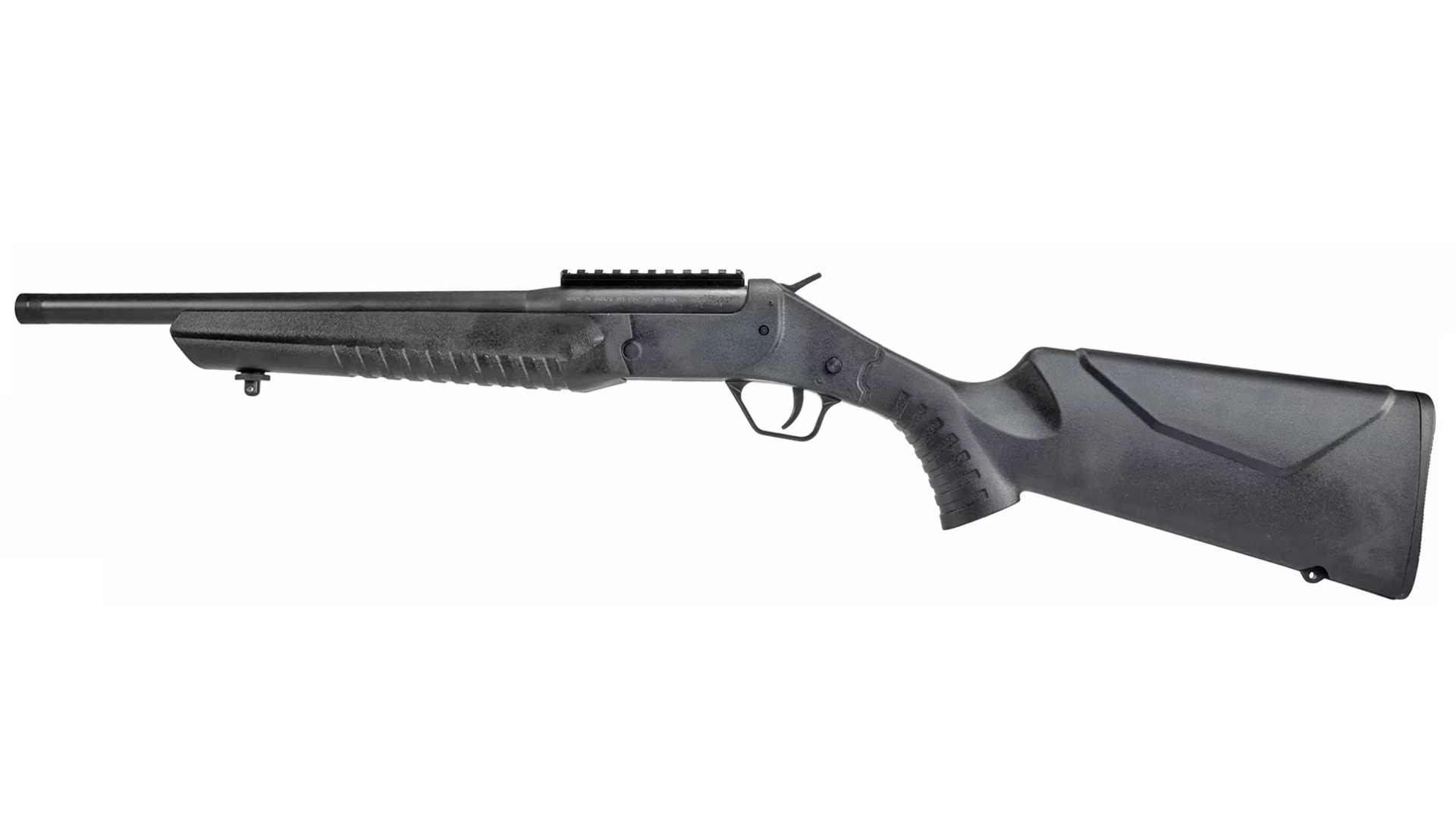 Left side of the black Rossi Lightweight Carbine.