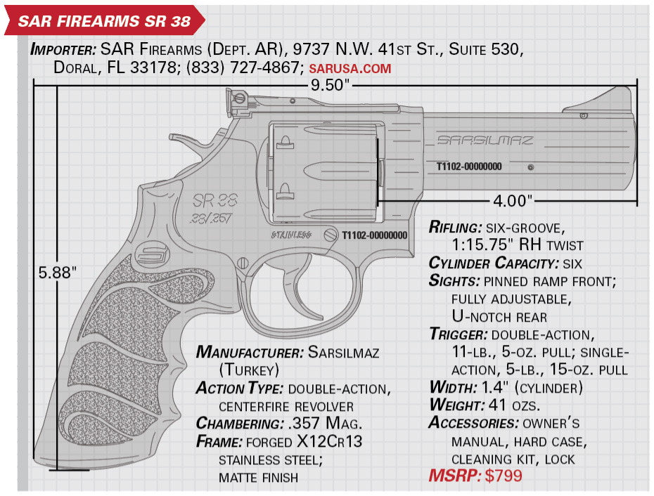 SAR Firearms SR 38 specs