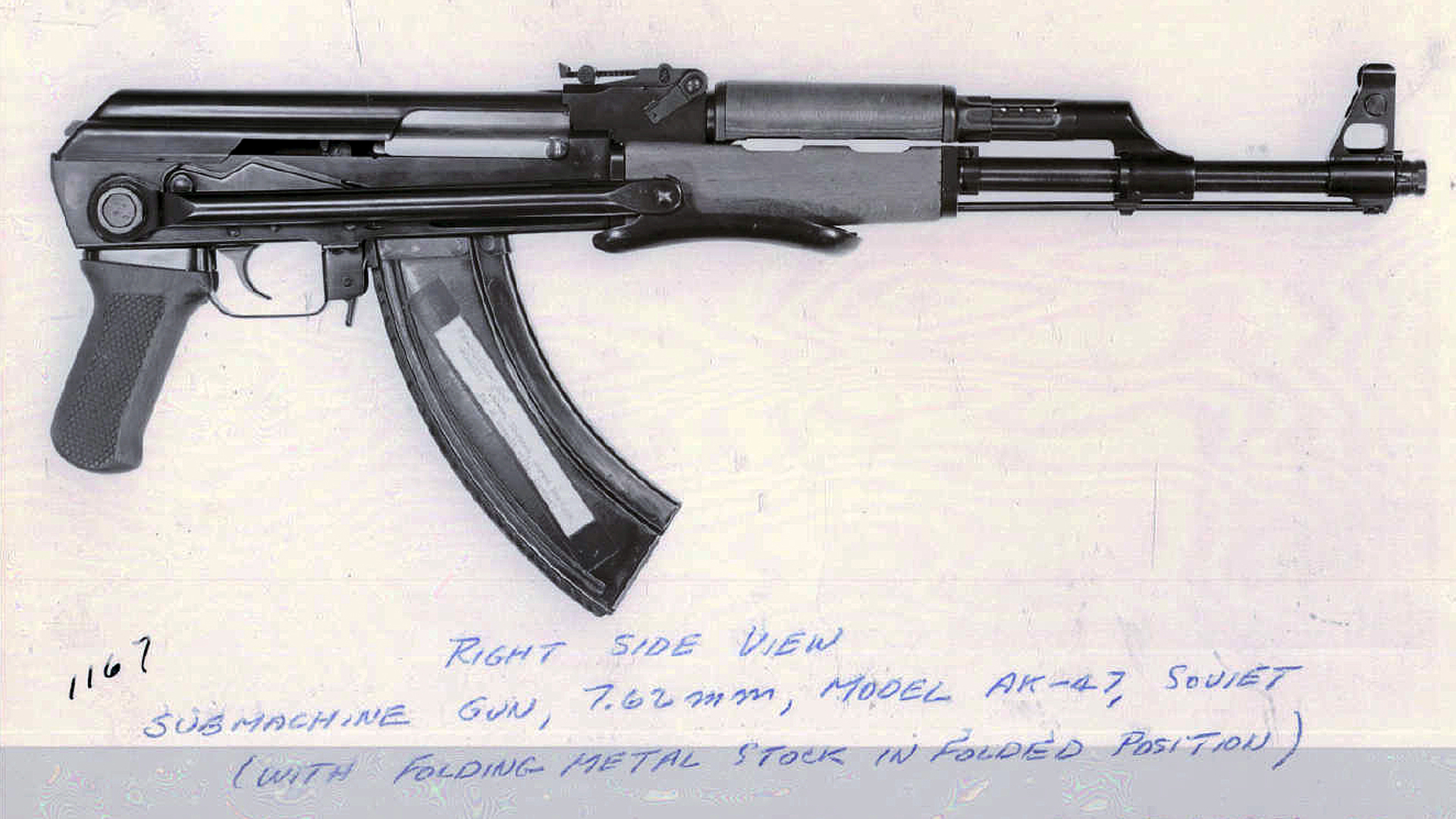 In many circumstances, US Ordnance continued to refer to firearms similar to the StG44 as “submachine guns”—as evidenced in the caption of this AK-47 at Springfield Armory during 1961.  Springfield Armory