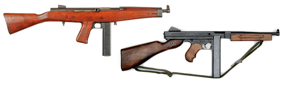 T2 prototype, M1 Thompson submachine gun