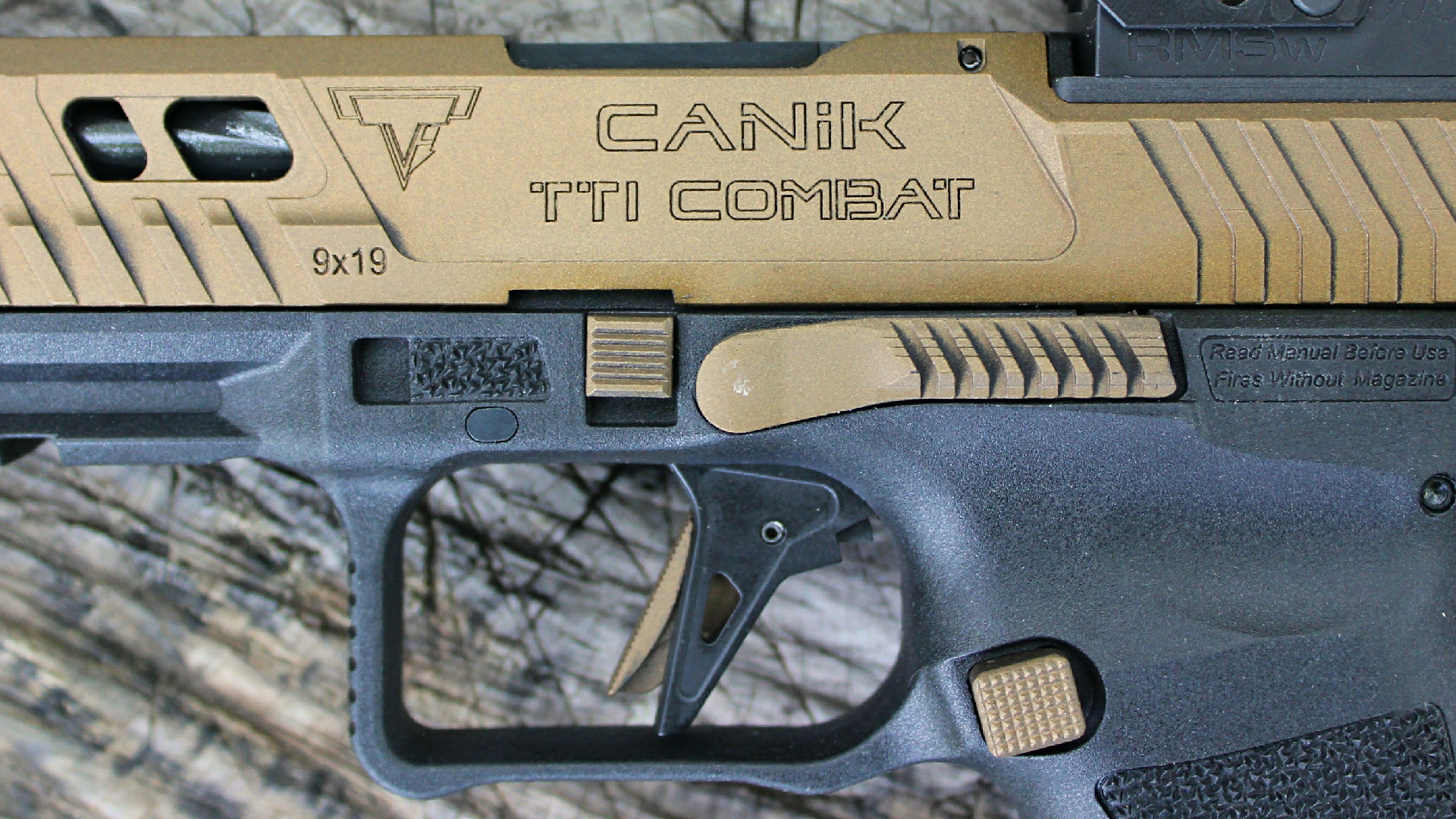 Century Arms Canik TTI Combat stamp on cerakote bronze slide gun pistol 9 mm