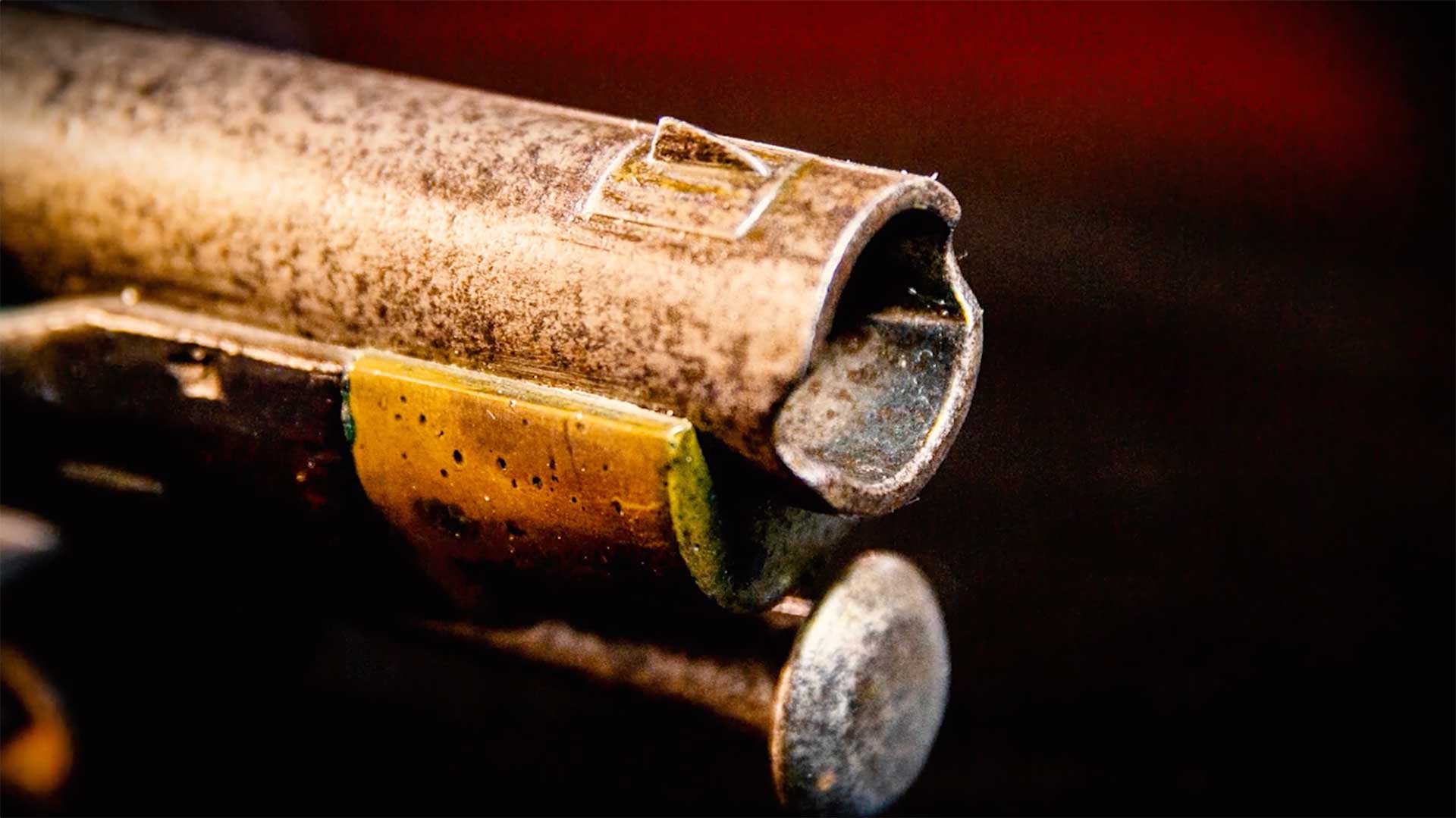 Muzzle of a British Brunswick rifle.