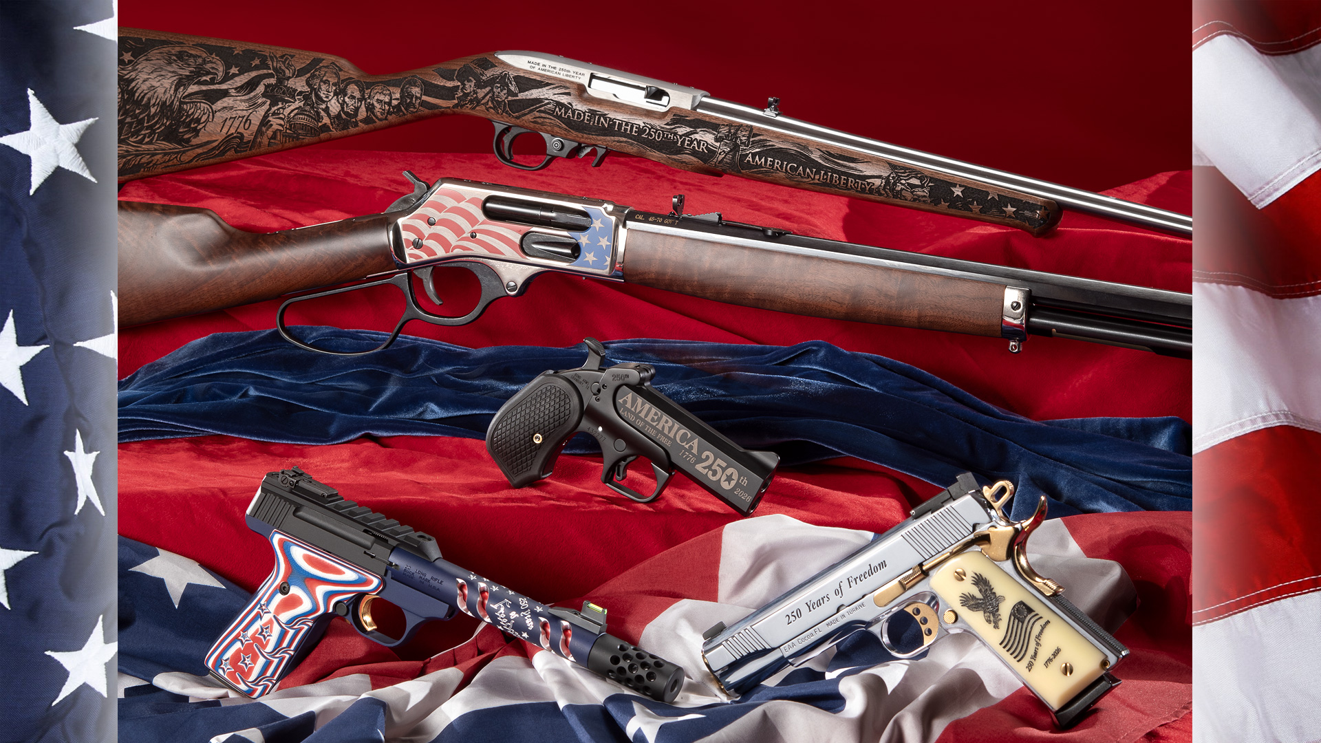 assortment of commemorative products.