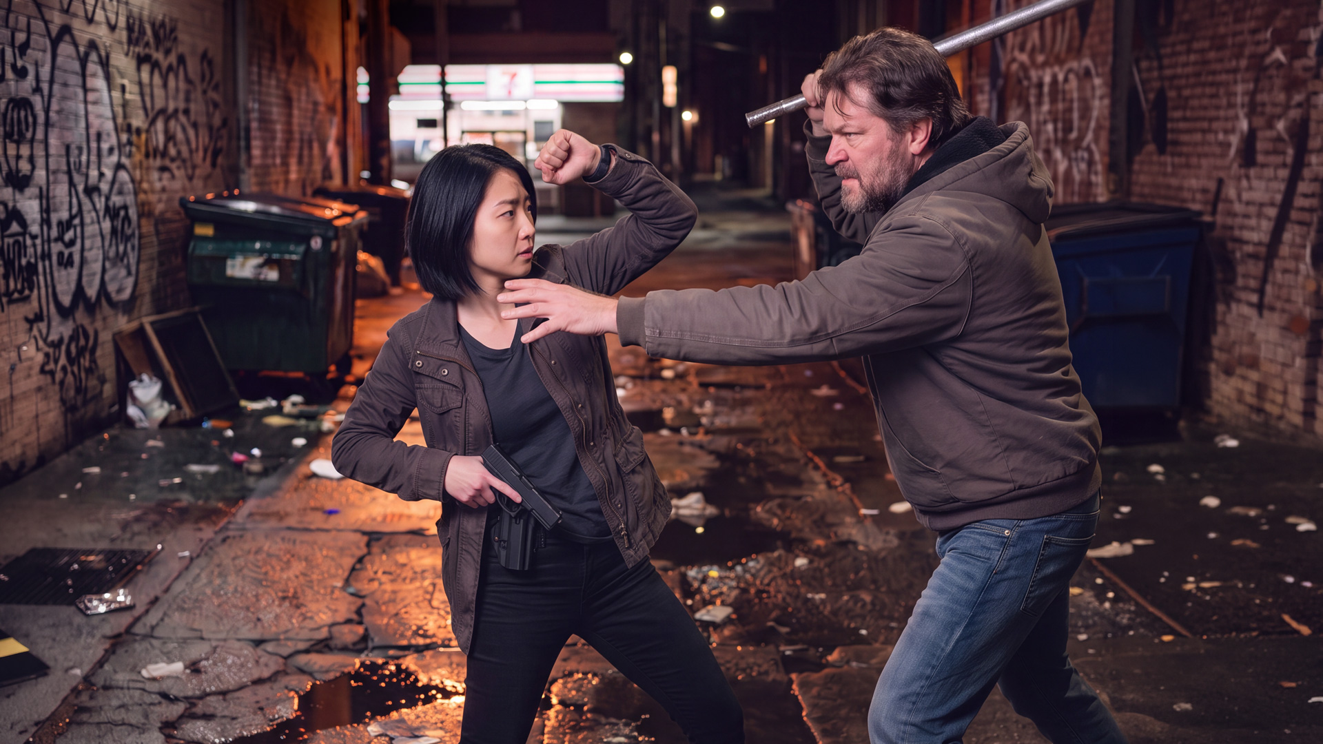 attack in a back alley